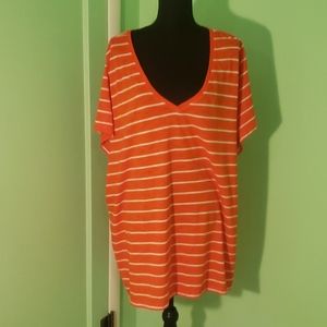 Ava Viva orange and white striped tshirt.